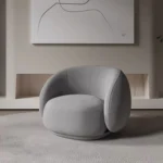 single sofa chair grey color