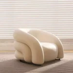 arm chair in beige upholstery