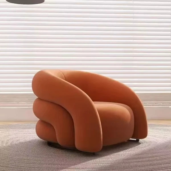 Armchair design orange color