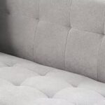 Modern Nordic Style 2-Seater Sofa, Comfortable Upholstered Loveseat for Small Spaces, Apartment Living Room & Bedroom Couch with Wooden Legs - Image 4