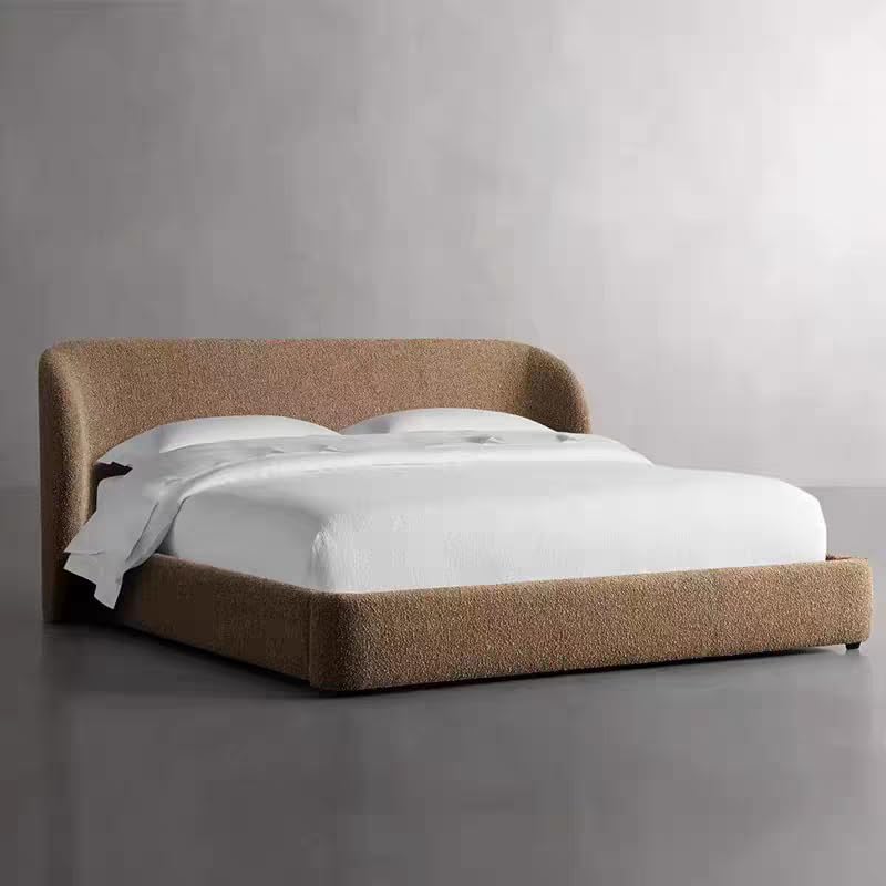 Boucle Fabric Upholstered Bed Boucle Fabric Upholstered Bed