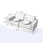Modular Kids Play Couch Sofa Set, Convertible Toddler Sectional Floor Cushion Kids Sofa, Fort Building & Lounging for Kids Playroom - Image 6