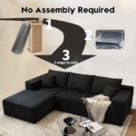 Cloud Modular Sectional Sofa Couch with L-Shape Chaise, Modern Minimalist Upholstered Couches for Living Room Bedroom, Deep Seat Corner Couch - Image 4