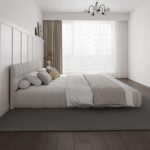 Modern Upholstered Bed Frame with Tufted Headboard - Premium Linen Textured Fabric Platform Bed - Sturdy Wooden Slat Support, No Box Spring Required - Image 3
