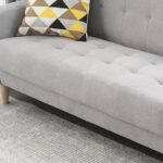 Modern Nordic Style 2-Seater Sofa, Comfortable Upholstered Loveseat for Small Spaces, Apartment Living Room & Bedroom Couch with Wooden Legs - Image 3