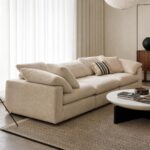 Modern Luxury Linen 3-Seater Modular L-Shape Cloud Sofa for Living Room, Apartment & Villa - Italian Design, Eco-Friendly & Durable Sectional Couch - Image 3