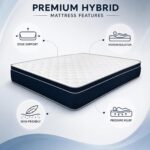 Premium Hybrid Mattress with Breathable Cover, Medium Firmness, Pocket Spring & Foam for Pressure Relief, Motion Isolation, Edge Support - Image 5