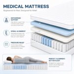 Medical Orthopedic Mattress for Back Pain Relief & Spinal Support - Pressure Relieving High-Density Foam Bed - Breathable & Hypoallergenic - Image 4