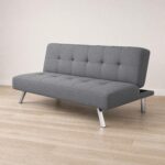 Modern Convertible Futon Sofa Bed - Gray Tufted Sleeper Couch with Chrome Legs - Adjustable Lounger for Small Spaces, Guest Room, Apartment - Image 6