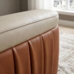 Modern 3 Seater Sofa - Premium Faux Leather Upholstered Couch with High Backrest and Slim Metal Legs - Contemporary Triple Seater Settee for Living Room, Office, and Reception - Image 6