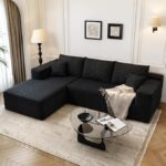 Cloud Modular Sectional Sofa Couch with L-Shape Chaise, Modern Minimalist Upholstered Couches for Living Room Bedroom, Deep Seat Corner Couch - Image 3