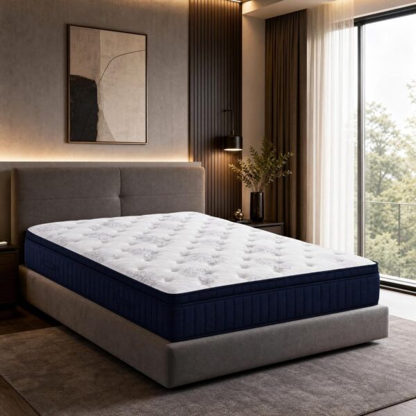 Luxury Hybrid Mattress - Medium Firm (Twin (100x200cm)) | Cooling Gel Memory Foam & Pocket Springs - Breathable Silk Quilted Top - Motion Isolation - All Sleepers