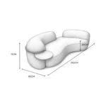 3 seater curved sofa