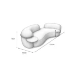curved sofa dimensions