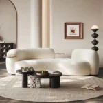 modern curved sofa
