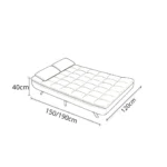 Sofa Bed Modern Convertible Fabric Sleeper Couch with Adjustable Backrest, Tufted Upholstered Folding Futon with Metal Legs for Living Room, Apartment - Image 3