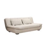 Modern Convertible Sofa Bed, Corduroy Fabric Sleeper Couch with Thick Foam Padding, Upholstered Floor Sofa for Home, Office and Guest Space - Image 2